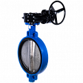 Затвор дисковый Ridval тип RVB 01 DN100 PN16,корпус чугун, диск чугун, EPDM, Редуктор СИНИЙ