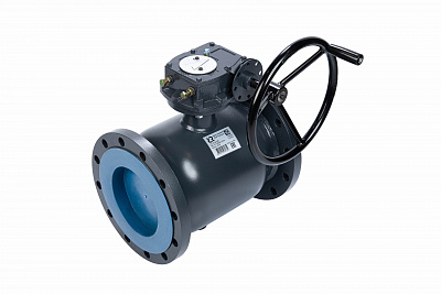 065N0256GR RJIP Premium Кран шаровой FF DN200 PN16 WG (фланцевый, с редуктором, С/П), Ридан